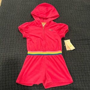 Juicy Couture hot pink terrycloth romper